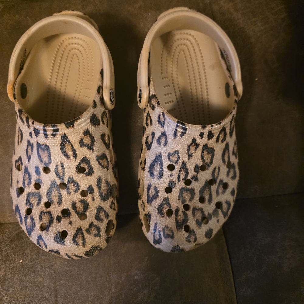 CROCS Leopard Print Mules